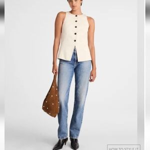 Madwell Womens Full Lenght Classic Straight Light Wash Jeans Size 25